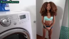 Play Curvy Ebony Step-Sister Gets Down and Dirty with Stepbro's Cock in Steamy POV Encounter