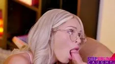 Play Oral sex and fuck with a blonde with glasses