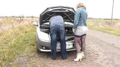Mittelalterlicher XXX mit einer alten Frau auf der Spur