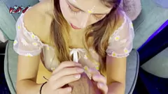 Play Cosplay Elf Tease: Blowjob, Footjob, and Cumshot on Feet with Petite Latina